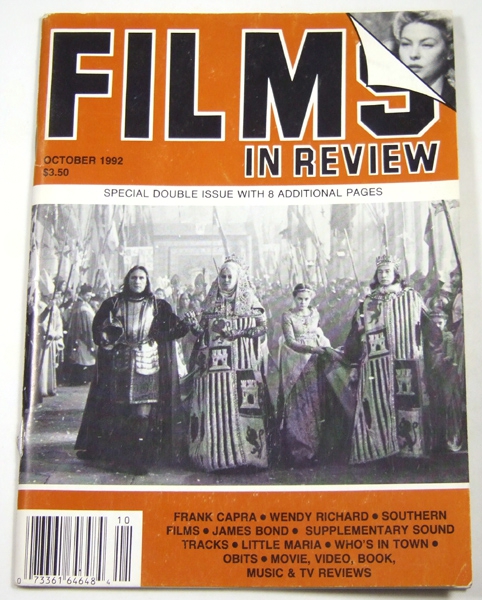 Image for Films in Review (October, 1992)