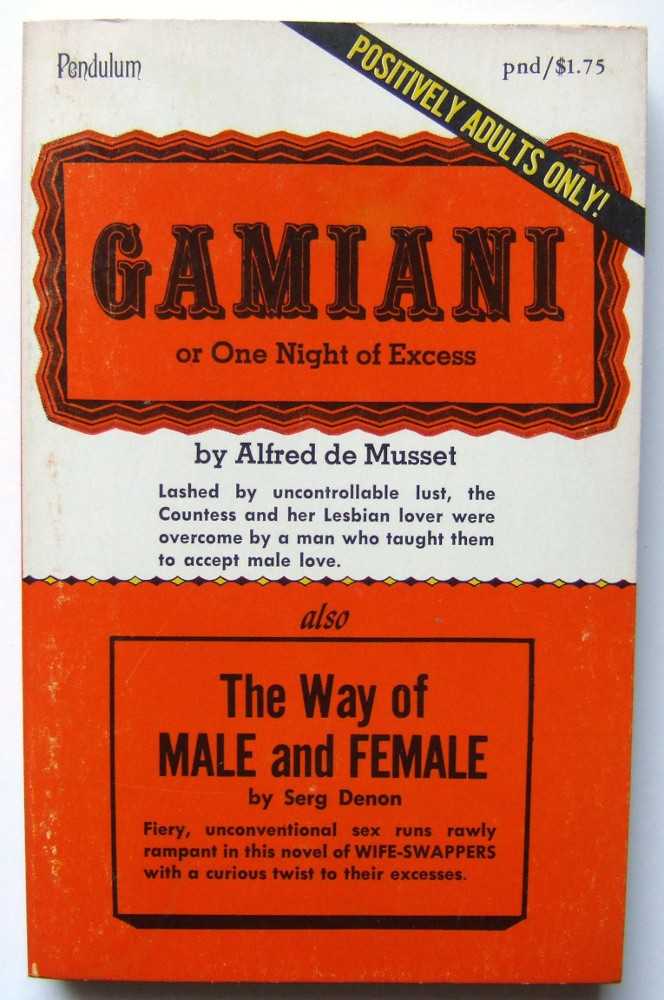 Image for Gamiani or One Night of Excess; also The Way of Male and Female