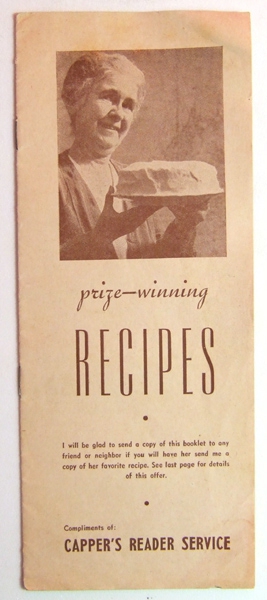 Image for Prize-winning Recipes (Promotional Cook Book)