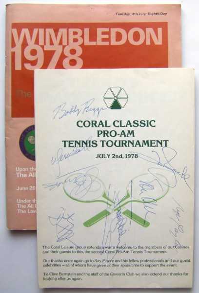 Image for Wimbledon 1978: The Lawn Tennis Championships, Tuesday 4th July, Eighth Day (SIGNED "Official Souvenir Programme" / program and extras)