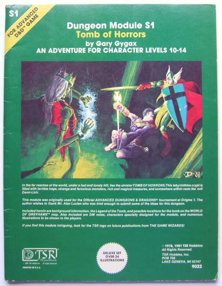 Image for Tomb of Horrors (Advanced Dungeons & Dragons Module S1)