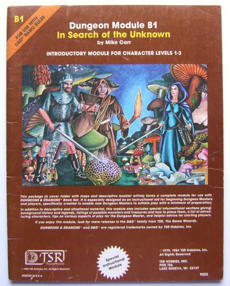 Image for In Search of the Unknown (Dungeons & Dragons Module B1)