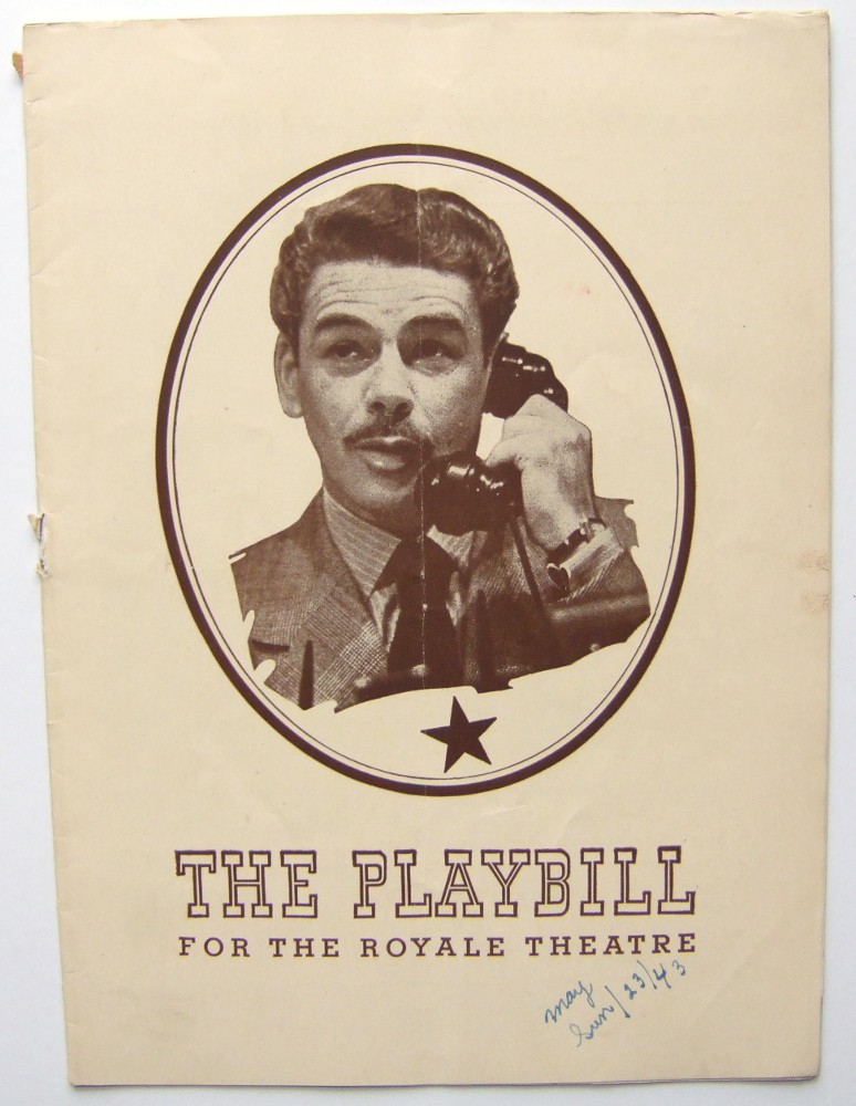 Counsellor-At-Law: Playbill for the Royale Theatre, 1943
