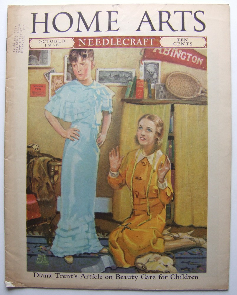 Home Arts - Needlecraft (October, 1936, Volume XXVIII, No. 2) [Drag, Cross-dressing cover]