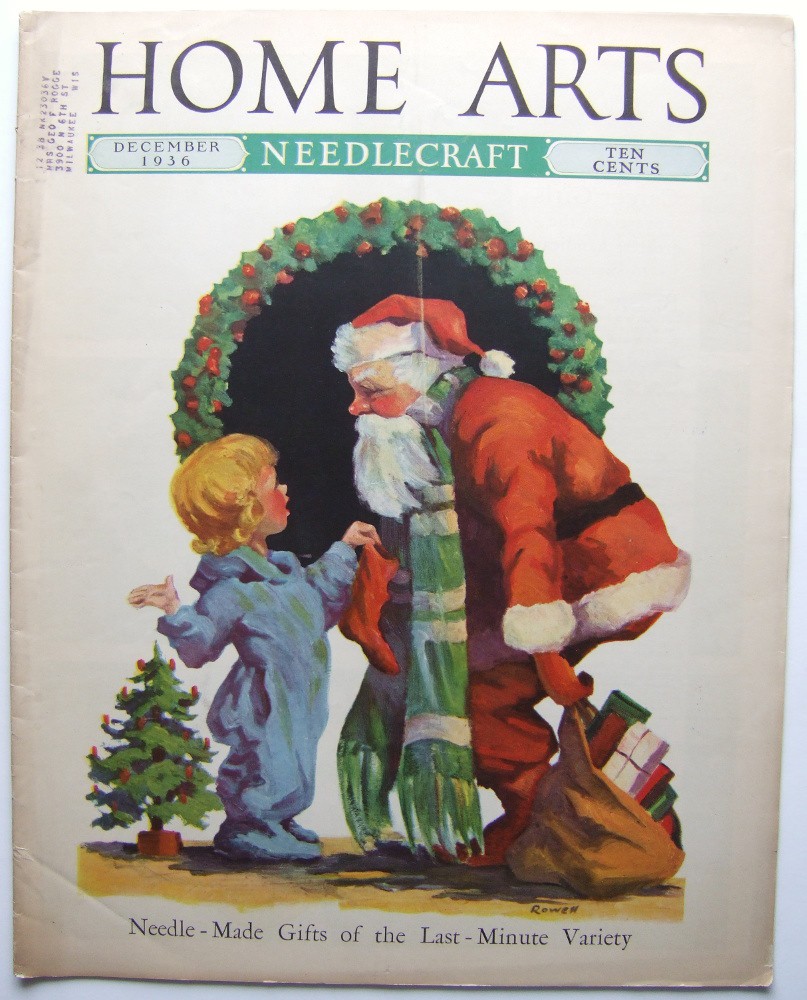 Home Arts - Needlecraft (December, 1936, Volume XXVIII, No. 4) [Santa Claus cover]
