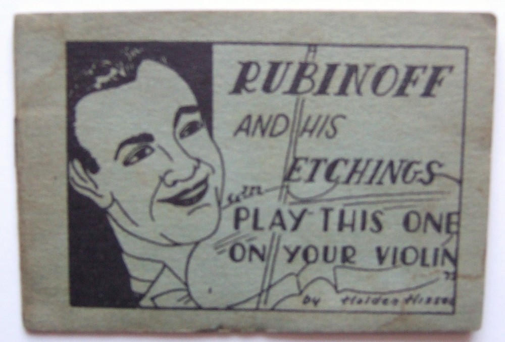 Rubinoff and His Etchings in 